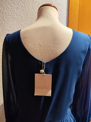 Vestido largo azul nuevo con etiqueta TM