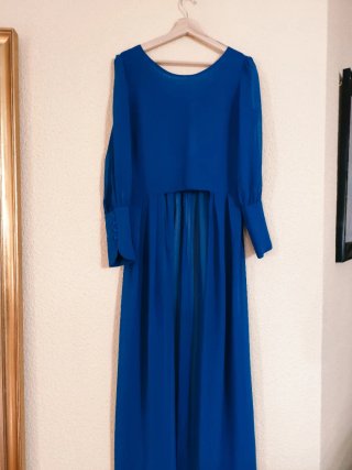 Vestido largo azul nuevo con etiqueta TM