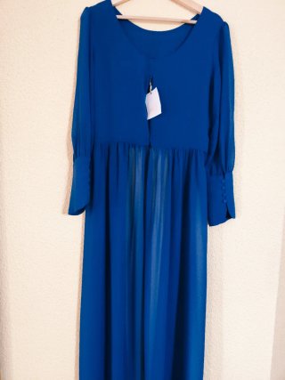 Vestido largo azul nuevo con etiqueta TM