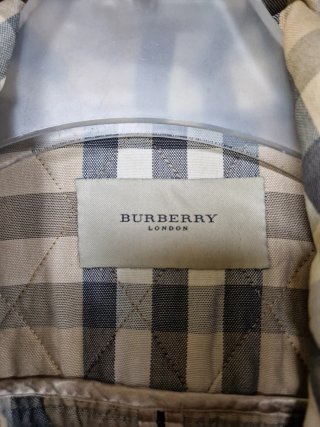 Giubbotto Burberry Donna Nero Beige Taglia XL