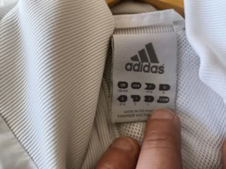Chaqueta Adidas Blanca y Verde Talla M