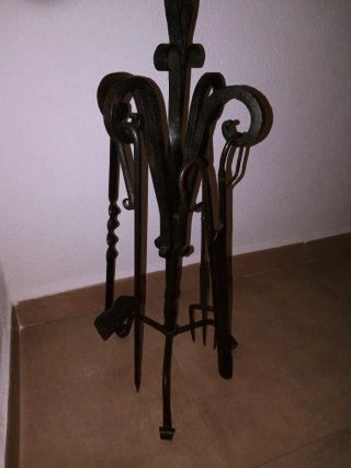 Conjunto de chimenea de metal