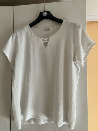 Camiseta Cottonissimo blanca con cordones