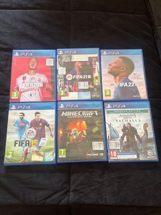Lotto Giochi PS4: FIFA 15, 20, 21, 22, Minecraft,