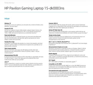 HP Pavilion Gaming Laptop 15-dk0003ns