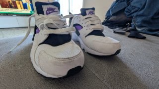 Nike Huarache Morado y Blanco
