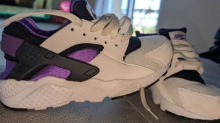 Nike Huarache Morado y Blanco