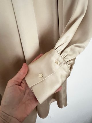 Vestido H&M Beige Dorado