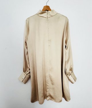 Vestido H&M Beige Dorado