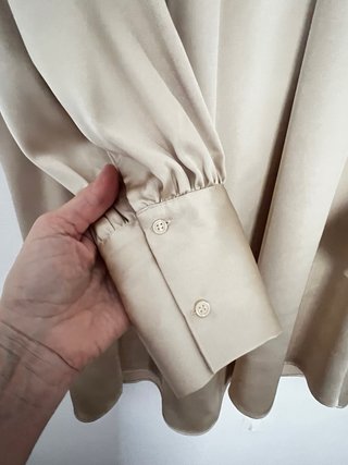 Vestido H&M Beige Dorado