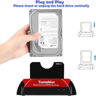 Stazione di docking USB Tccmebius per dischi IDE e SATA da 2,5'' e 3,5''