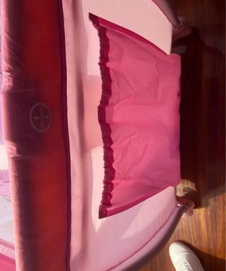Cuna de viaje rosa Queen Heart