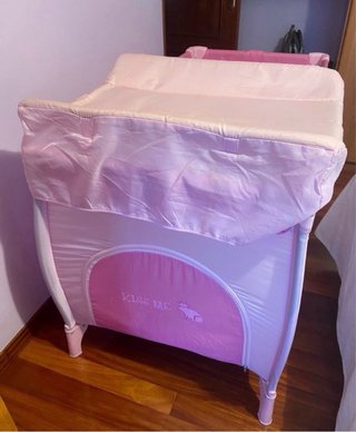 Cuna de viaje rosa Queen Heart