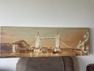 Cuadro paisaje puente Londres sepia