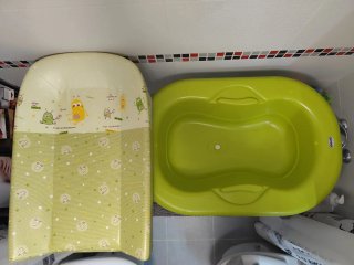 Bañera y cambiador para bebé