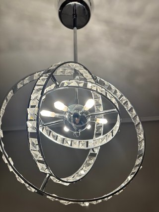 Lámpara de diseño moderna cristal y metal