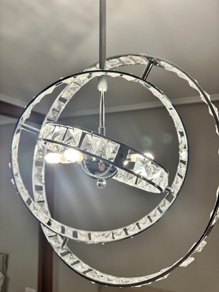 Lámpara de diseño moderna cristal y metal