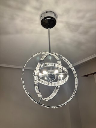 Lámpara de diseño moderna cristal y metal