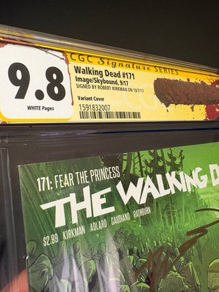 Walking dead #171 CGC 9.8 Firmado por Kirkman