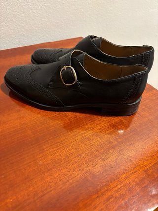 Zapatos D'Chica Mujer Negros Monk Strap