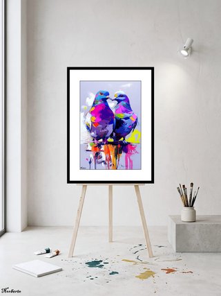Cuadro Decorativo de Aves Multicolor: 151