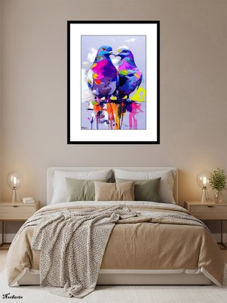 Cuadro Decorativo de Aves Multicolor: 151