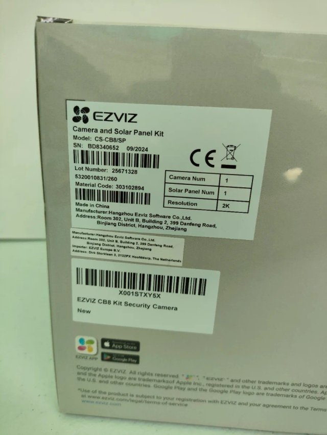 EZVIZ 2K Telecamera di Sorveglianza Solare Esterna WiFi