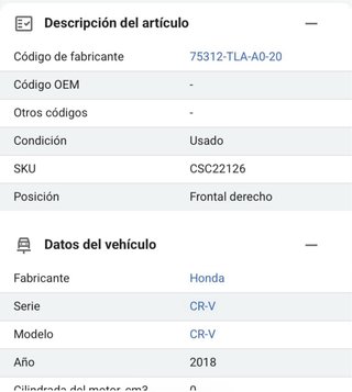 Listón embellecedor Honda CRV