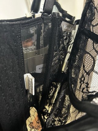 Corsé negro encaje talla única