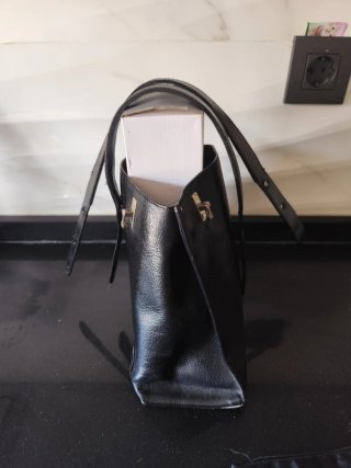Bolso de cuero negro Lamarthe