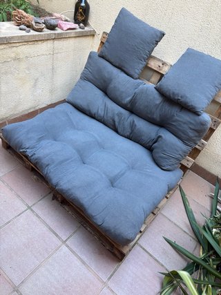Sofá Palets Exterior Gris