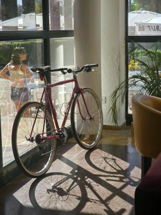 Bicicleta de paseo Fixie antigua vintaje