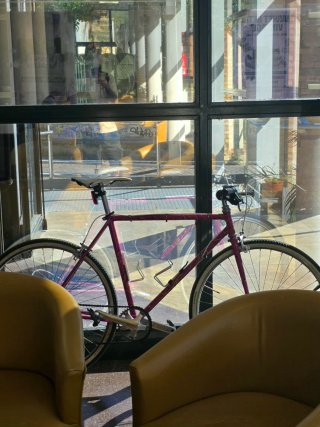 Bicicleta de paseo Fixie antigua vintaje