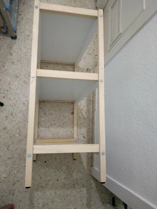 Estantería de cocina madera y blanca