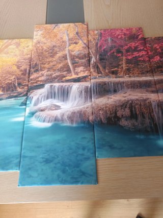 Lámina Decorativa Cascada y Bosque