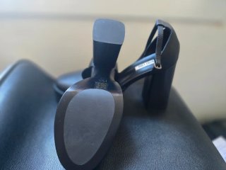 Zapatos de tacón negros con plataforma