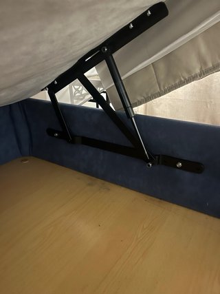 Canapé abatible FLEX 135x190 tapizado azul