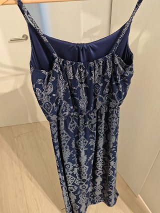 Vestido Only azul y blanco talla M