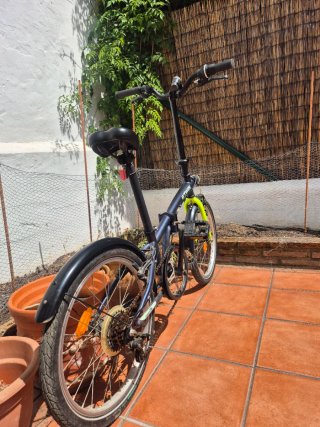 Bicicleta Plegable B'TWIN Azul y Amarillo