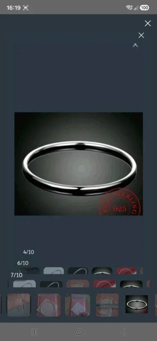 Pulsera aro plata 925 nueva