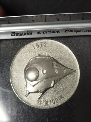 Trenes Medalla Japonesa Moneda 1972 Tren 100 Años