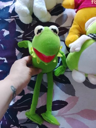 Lote Peluches: Winnie Pooh, Kermit, Perro
