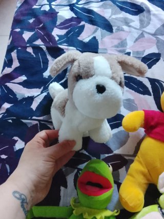 Lote Peluches: Winnie Pooh, Kermit, Perro
