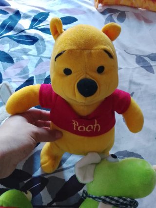 Lote Peluches: Winnie Pooh, Kermit, Perro