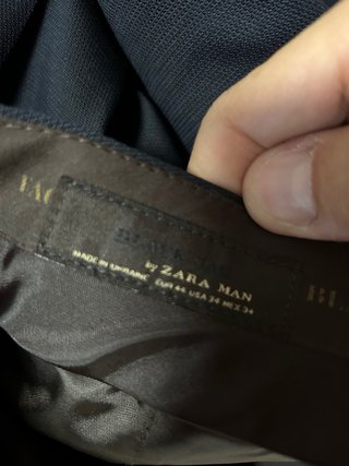 Traje Chaqueta Zara Talla L Negro