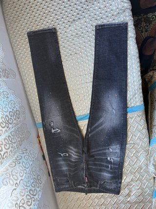 Pantalón Dsquared2 Negro Desgastado