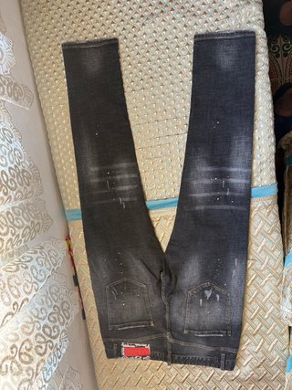 Pantalón Dsquared2 Negro Desgastado