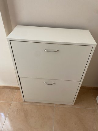 Zapatero blanco de madera