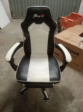 Silla Gamer JR Knight Negra y Blanca