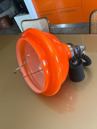 Lampadario sospensione vetro arancio